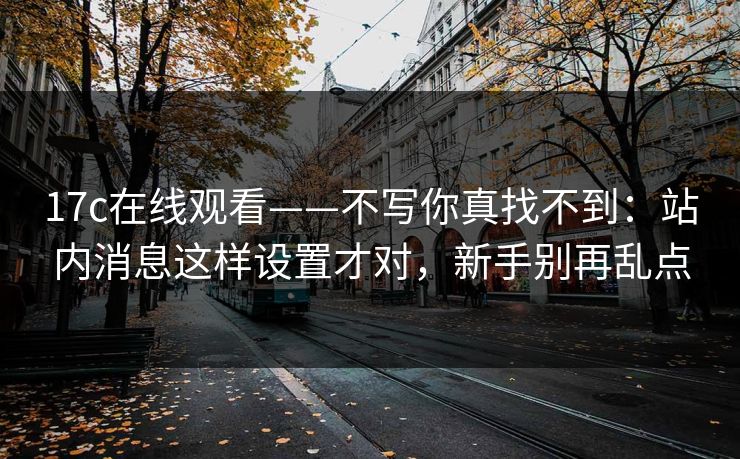17c在线观看——不写你真找不到：站内消息这样设置才对，新手别再乱点
